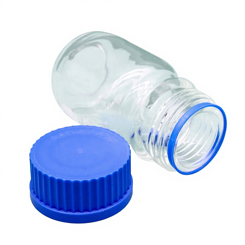 Laboratory Blue Cap Sample Bottle
